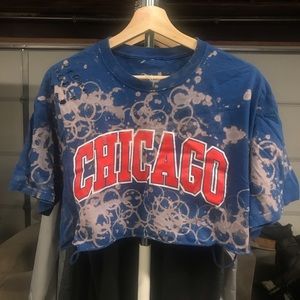 DIY Chicago cropped T-shirt can fit size s-L
